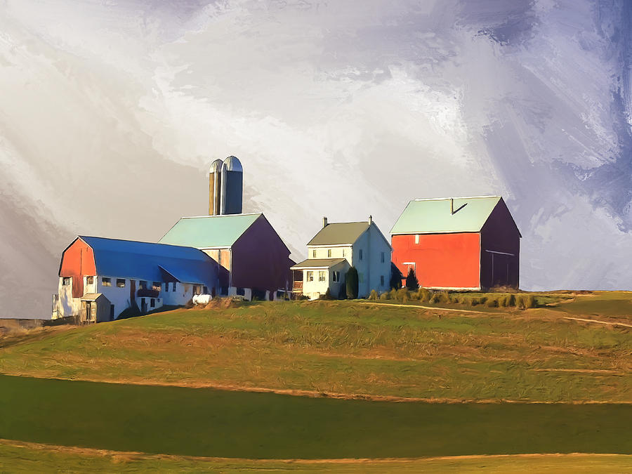Farm in Autumn Painting by Dominic Piperata