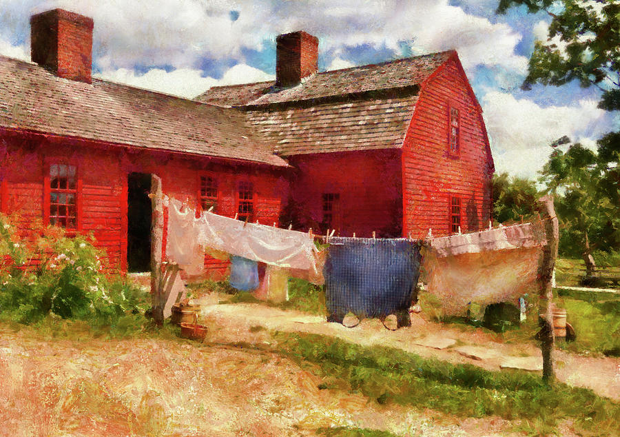 Farm - Laundry - The Clothes Line Photograph by Mike Savad