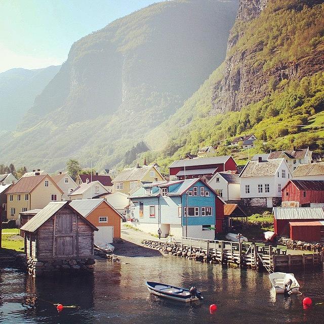 Cottage Photograph - Farm #norway #norwayinanutshell #fjord by Charlotte Tai