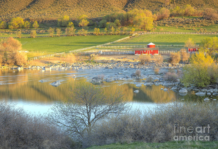 Farm on the River Photograph by Idaho Scenic Images Linda Lantzy