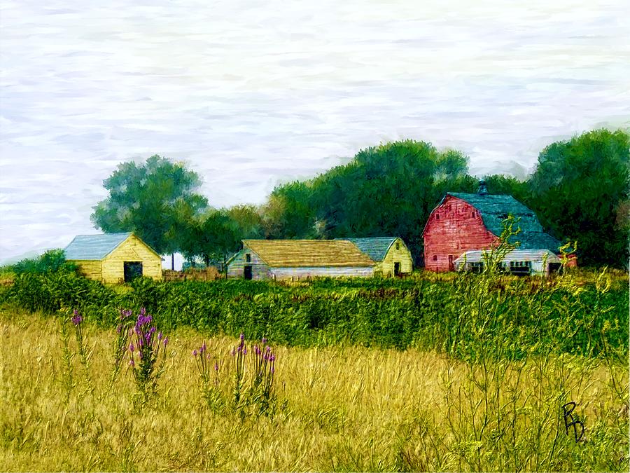 Farm Outside Tilden Nebraska Digital Art by Ric Darrell