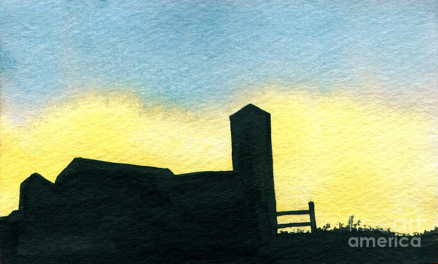 Farm Silhouette 2 Painting by R Kyllo