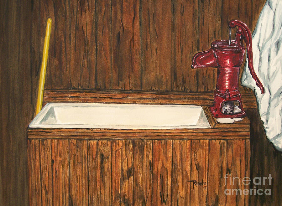 Pump Painting - Farm Sink by Regan J Smith Pump Painting - Farm Sink by Regan J Smith