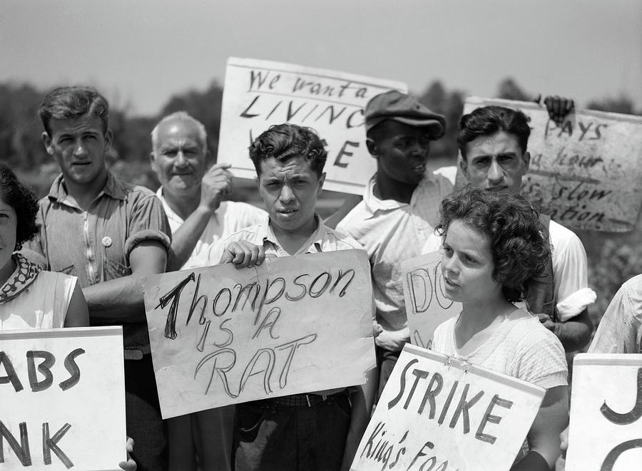 Farm Strike, 1938 Photograph by Granger