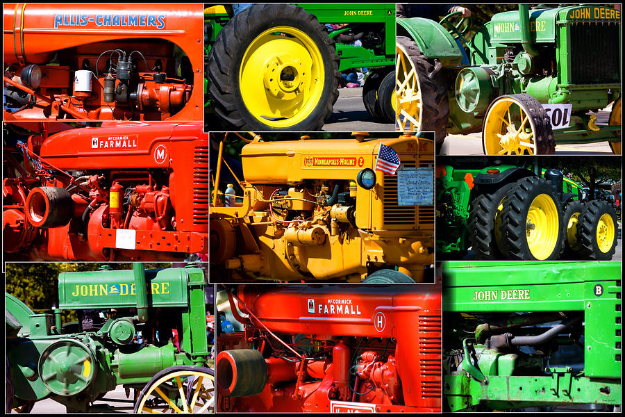 Farm Tractor Collage Rectangle Photograph by Thomas Woolworth