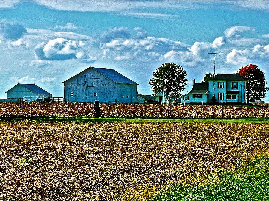 Farm Two near New Lisbon-Indiana  Photograph by Ruth Hager