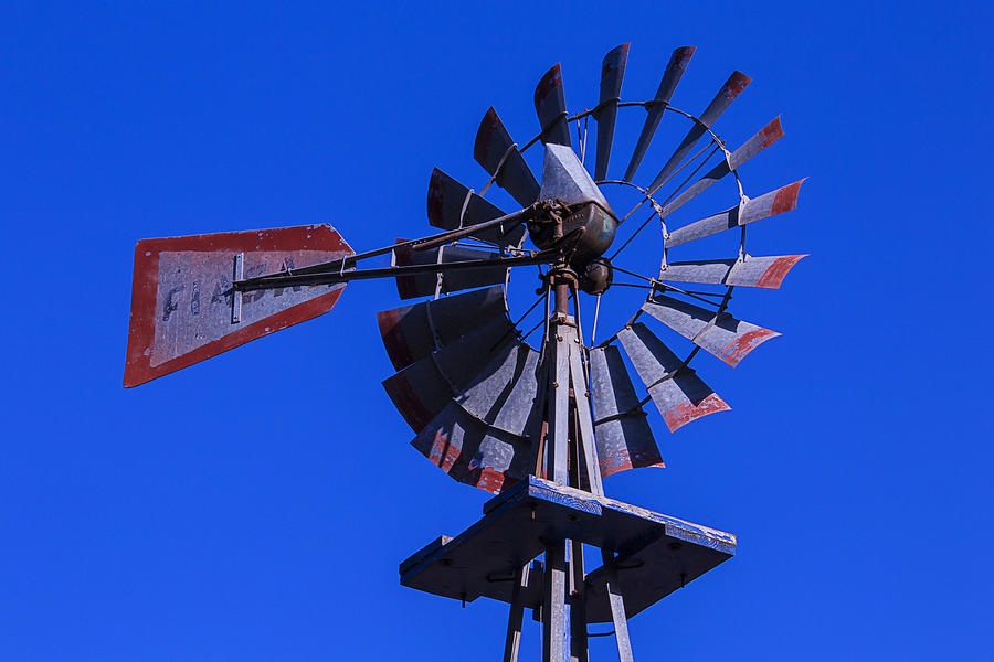 Farm Windmill Photograph by Garry Gay