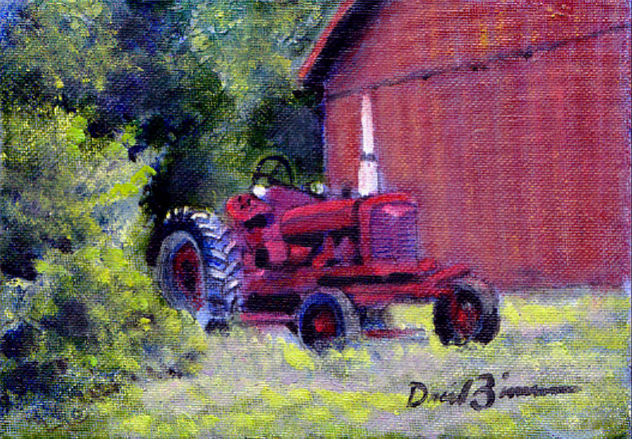 Farmall Painting by David Zimmerman