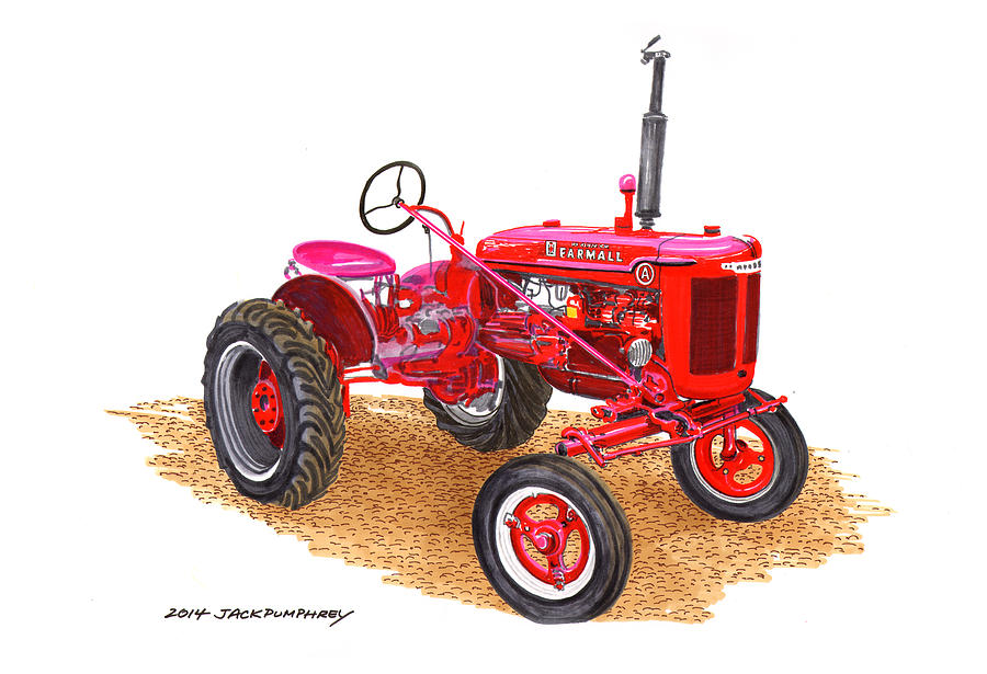 Farmall Tractor 1946 model A Painting by Jack Pumphrey