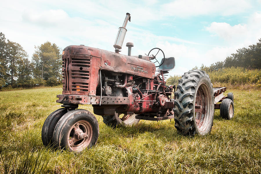 Farmall Tractor Dream - farm machinary - Industrial decor Photograph by Gary Heller