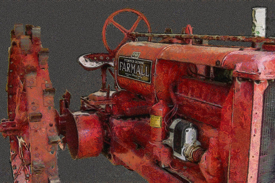 Farmall Tractor Digital Art by Ernest Echols