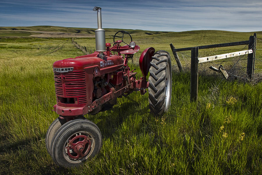 Farmall Tractor model H on the Prairie Photograph by Randall Nyhof
