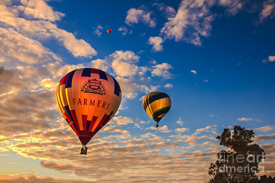Inspirational Photograph - Farmers Insurance Hot Air Ballon by Robert Bales