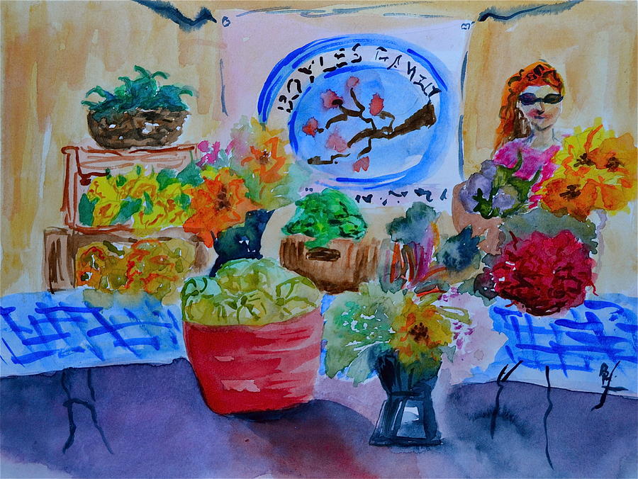 Vegetable Painting - Farmers Market by Beverley Harper Tinsley