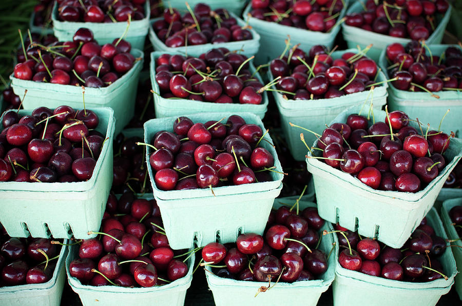 Farmers Market Cherries Photograph by Reebinator