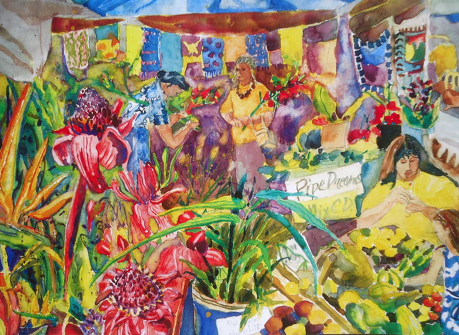 Farmers Market Painting by Diane Renchler