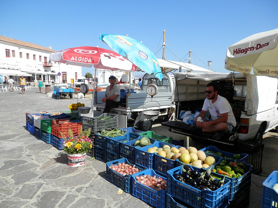 Farmers Market in Mykonos Photograph by Pema Hou