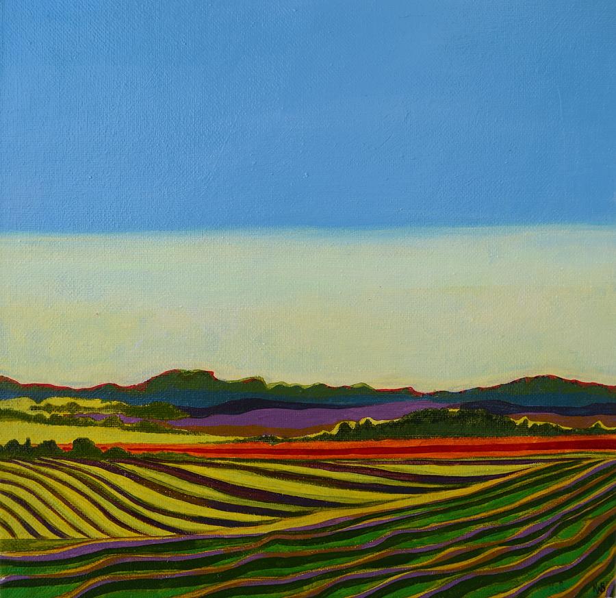 Farmfield 1 Painting by Karen Williams-Brusubardis