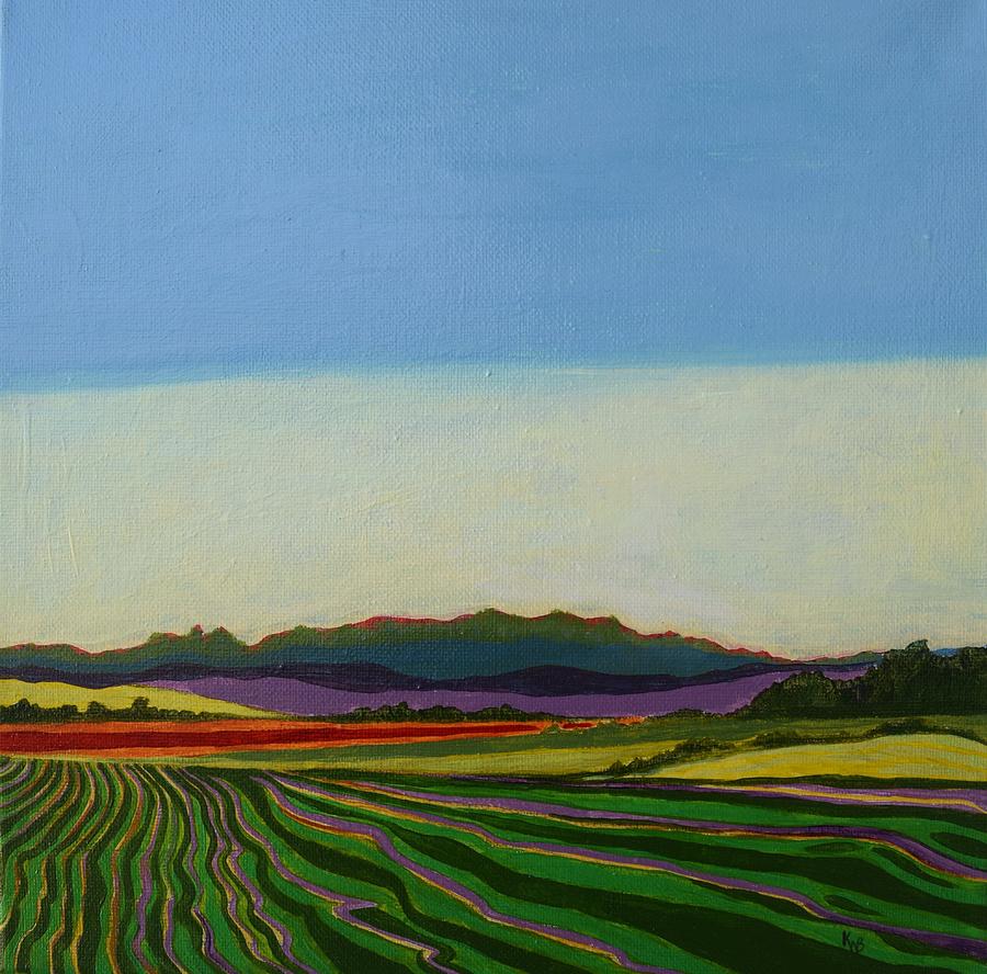 Farmfield 2 Painting by Karen Williams-Brusubardis
