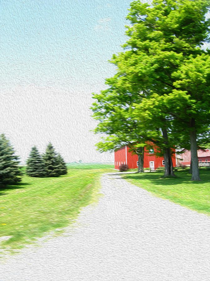 Farmhouse - Digital Painting Effect Photograph by Rhonda Barrett