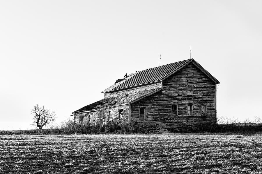 farmhouse in spring - Old Barns Photograph by Gary Heller