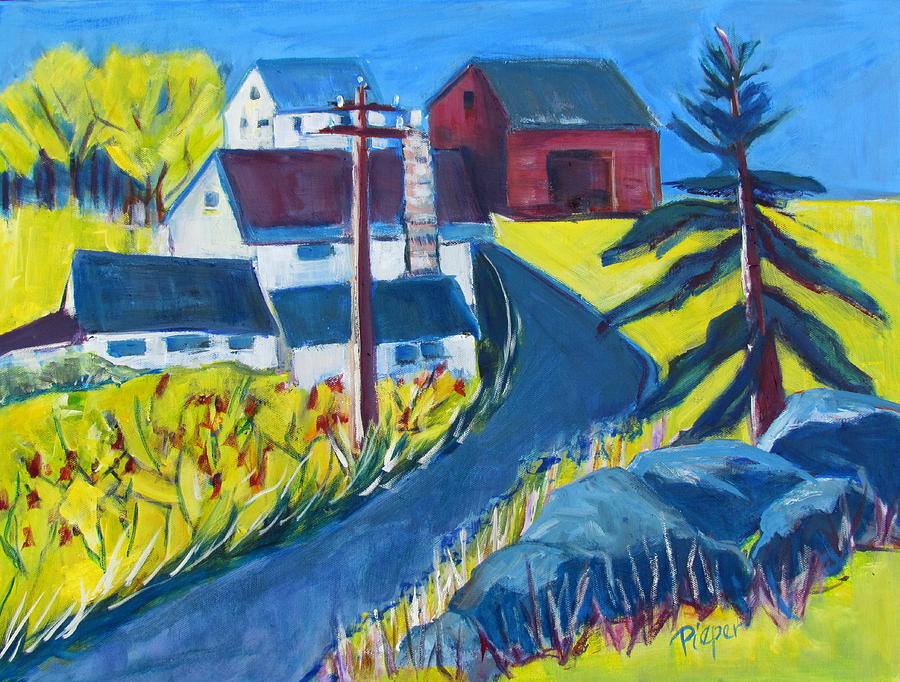 Farmhouse in Summer2 Painting by Betty Pieper