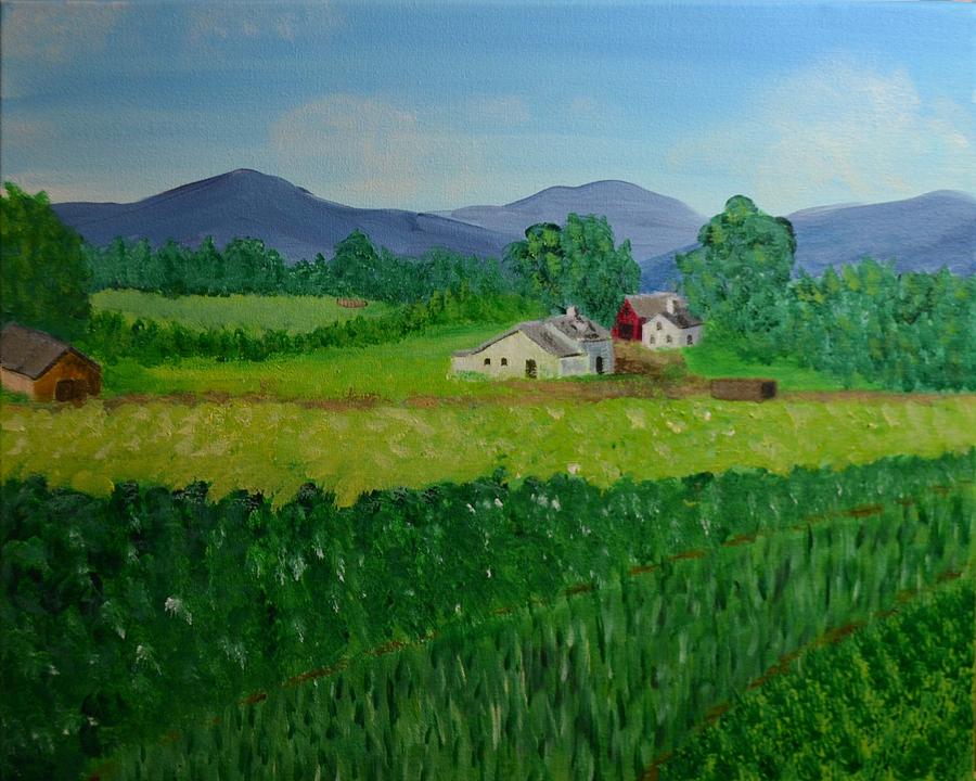Farming in the Blue Ridge Painting by Nancy Sisco