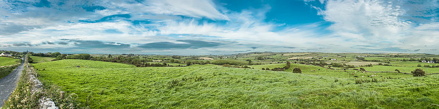 Clouds Photograph - Farmland On The Emerald Isle by Noah Katz