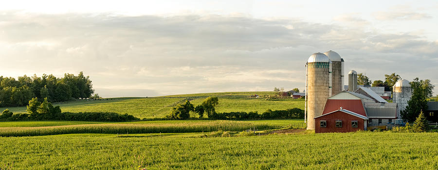 Farms and Barns Panorama Photograph by Genekrebs