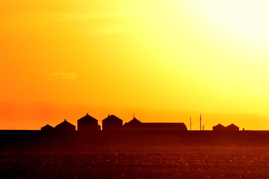 Farmstead At Sundown Photograph