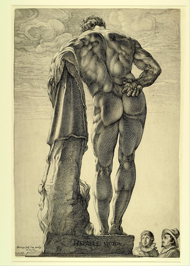 Farnese Hercules Drawing by Hendrik Goltzius