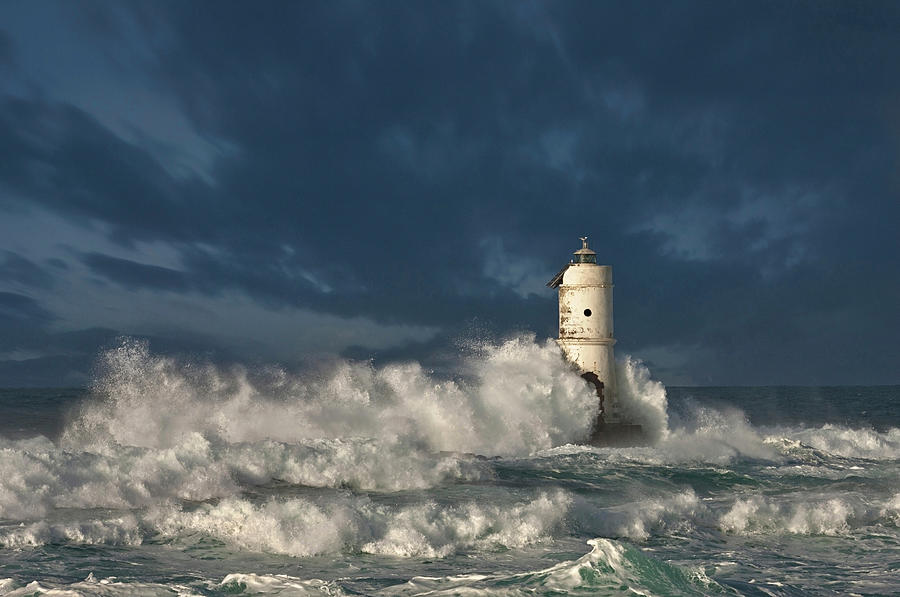 Lighthouse Photograph - Faro Di Mangiabarche(calasetta-sardegna) by Nicola Friargiu