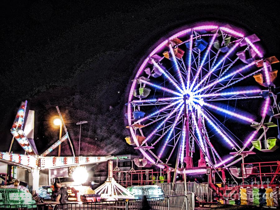 Summer Photograph - Farris wheel by Christina Perry