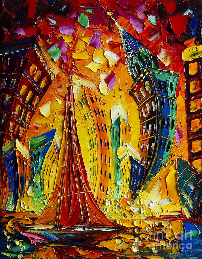 Skyline Painting - New York #11 by Willson Lau