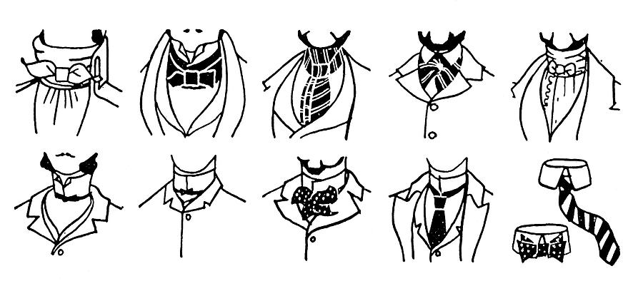 Fashion Cravats And Ties Drawing by Granger - Fine Art America