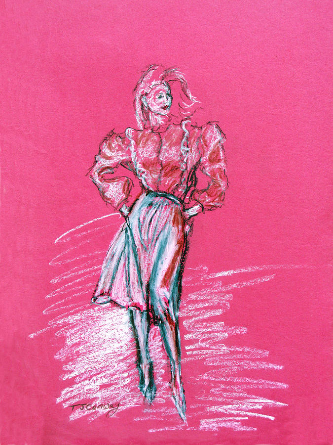 Fashion Figure Pastel by Tom Conway