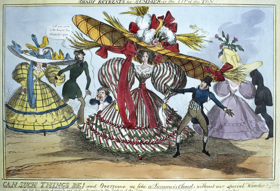 Fashion Hats, 1827 Painting by Granger