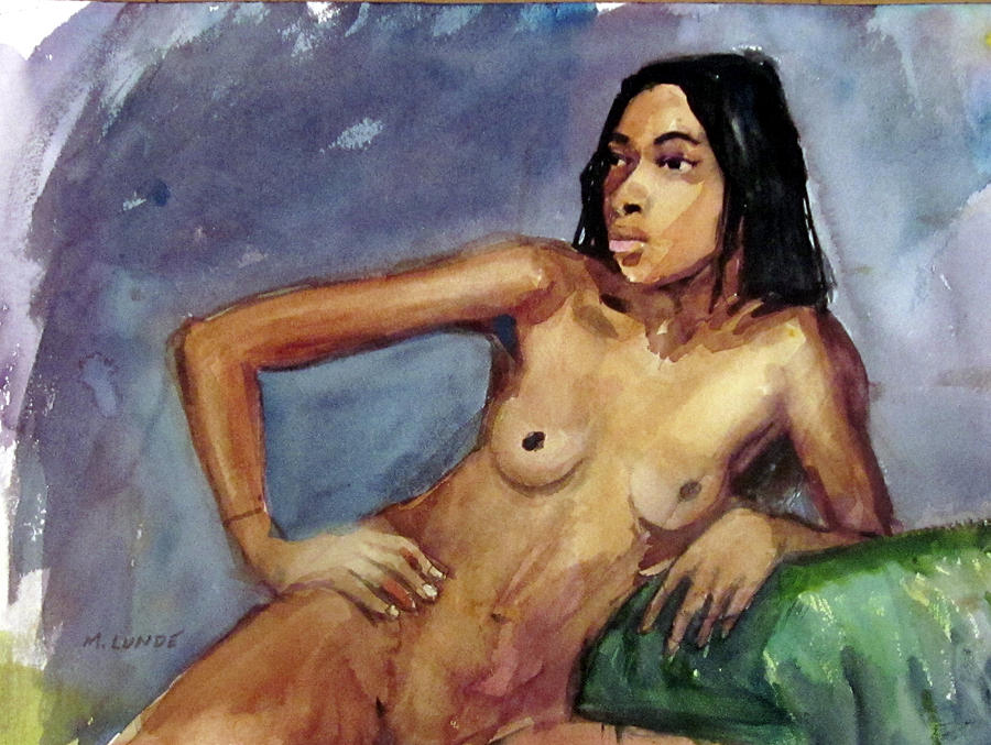 Fashion Model Nude Painting by Mark Lunde
