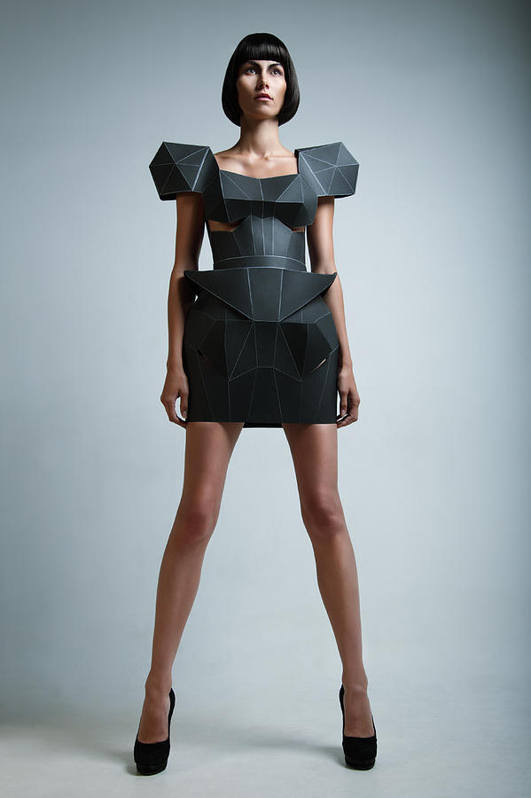 Fashion portrait of woman in futuristic dress Photograph by Lambada