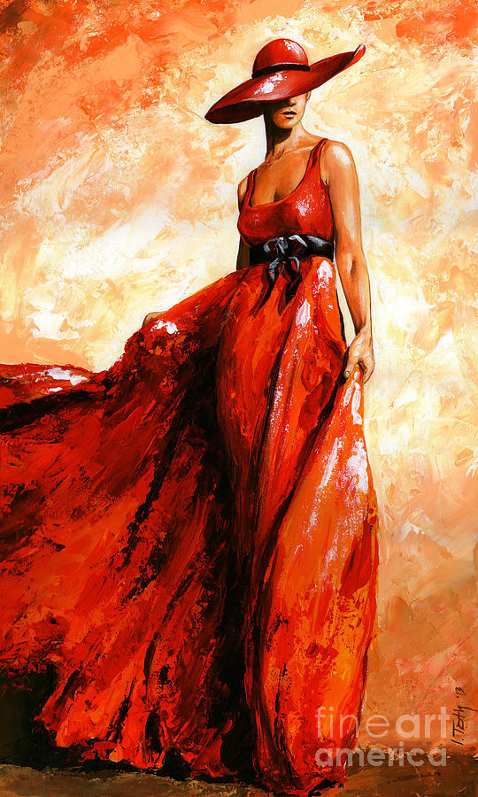 Fashion red Painting by Emerico Imre Toth