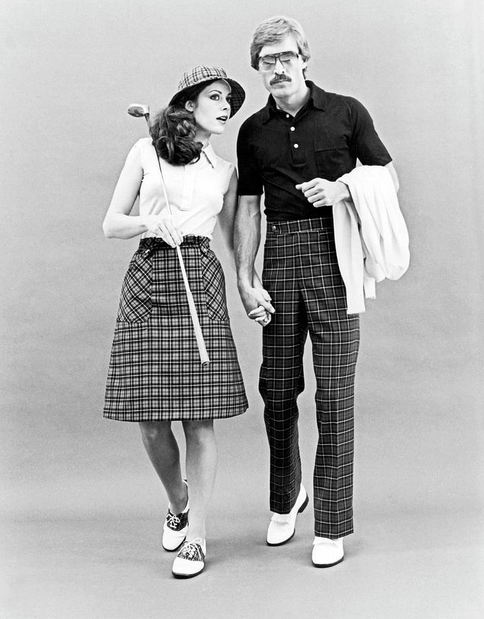 Fashionable Couple Golf Attire Photograph by Underwood Archives