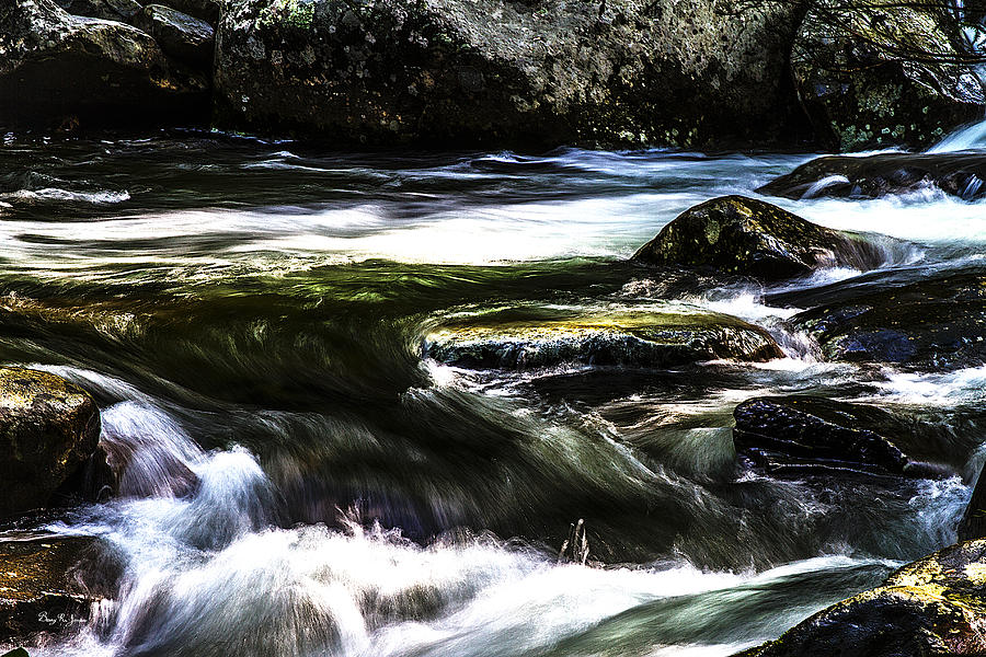 Flowing Water - Mountain Stream - Fast and Furious Photograph by Barry Jones