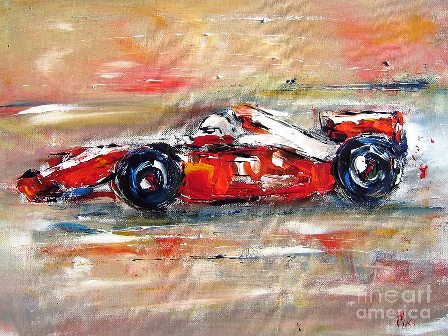 Racing .......a Rush ... Painting by Mary Cahalan Lee - aka PIXI
