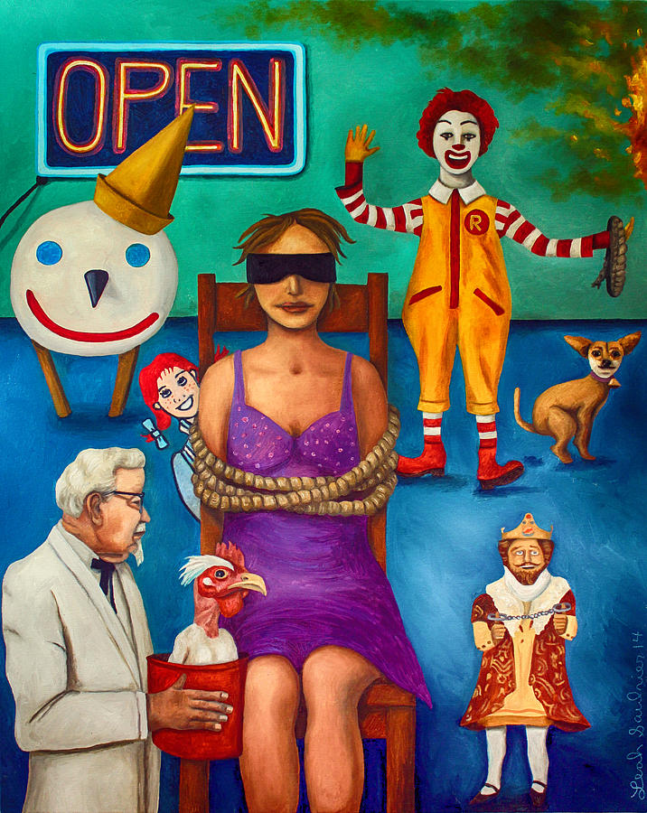 Fast Food Nightmare 3 edit 2 Painting by Leah Saulnier The Painting Maniac