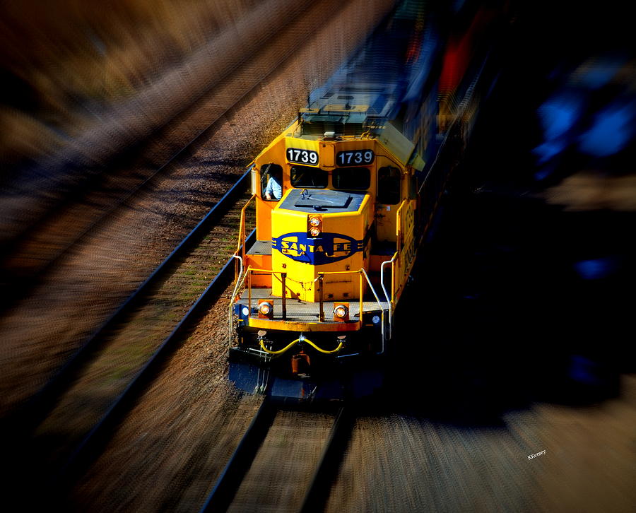 Train Photograph - Fast moving Train by Karen Kersey