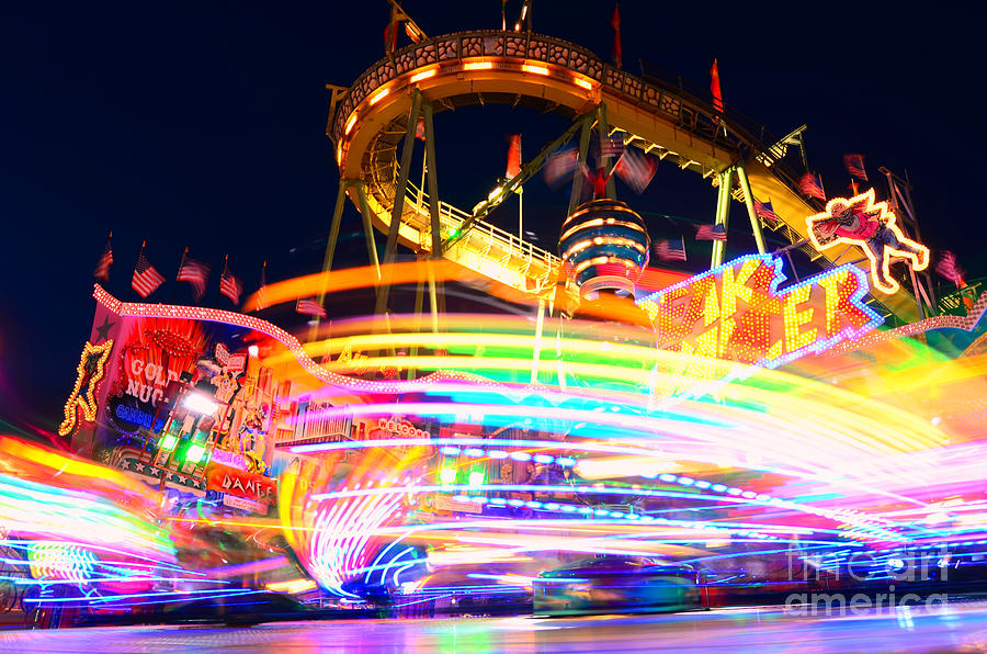 Fast Ride at the Octoberfest in Munich Photograph by Sabine Jacobs
