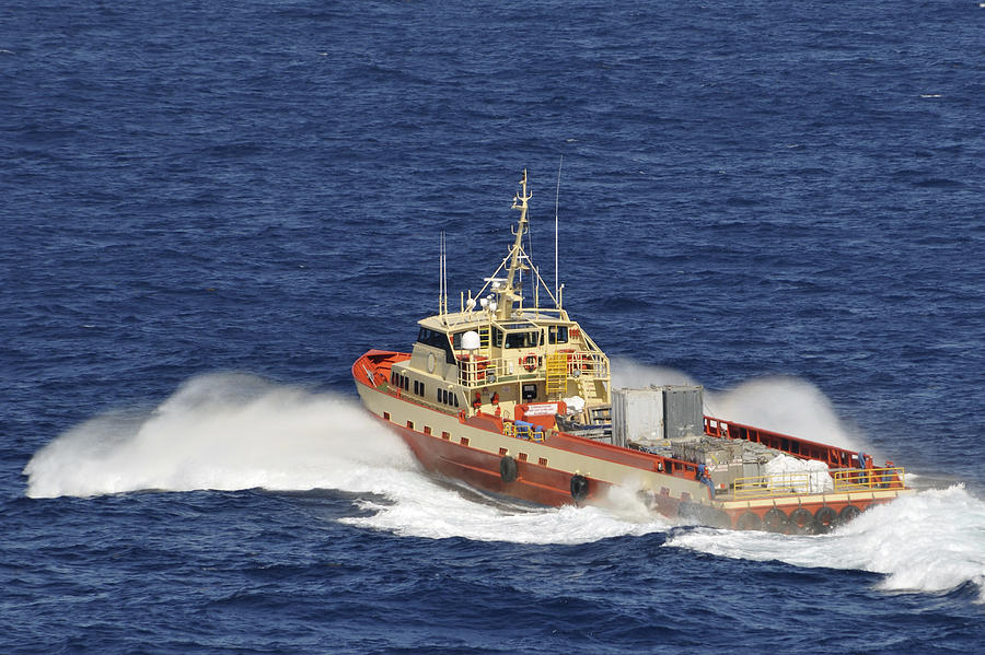 Fast supply vessel underway Photograph by Bradford Martin Fast supply vessel underway Photograph by Bradford Martin
