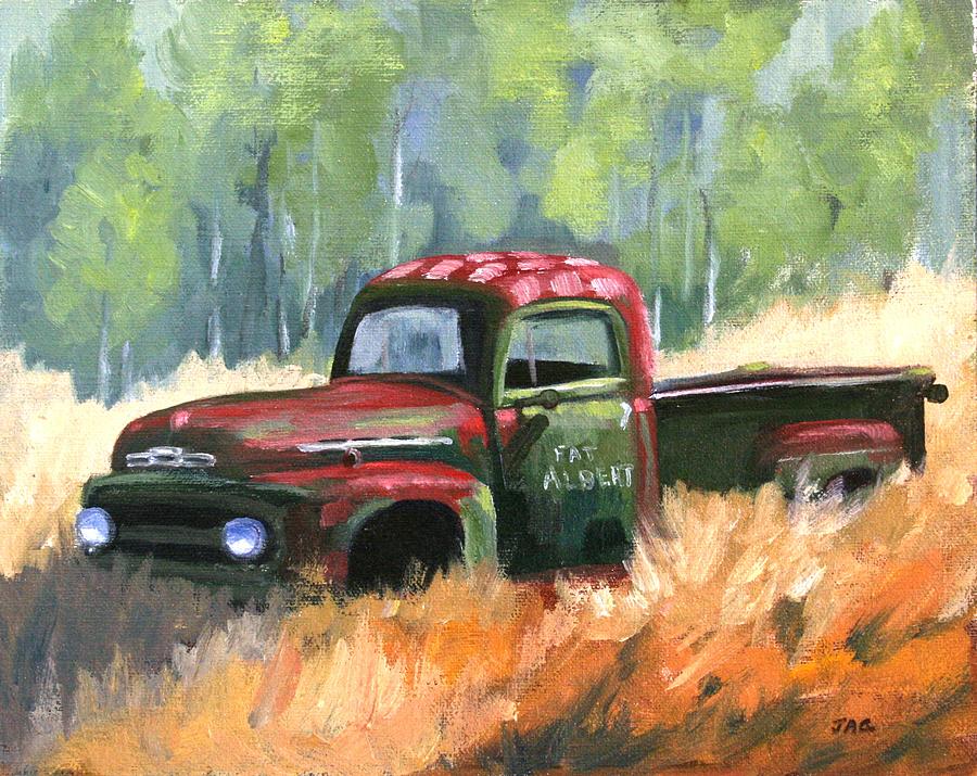 Vintage Truck Painting - Fat Albert by Julia Grundmeier