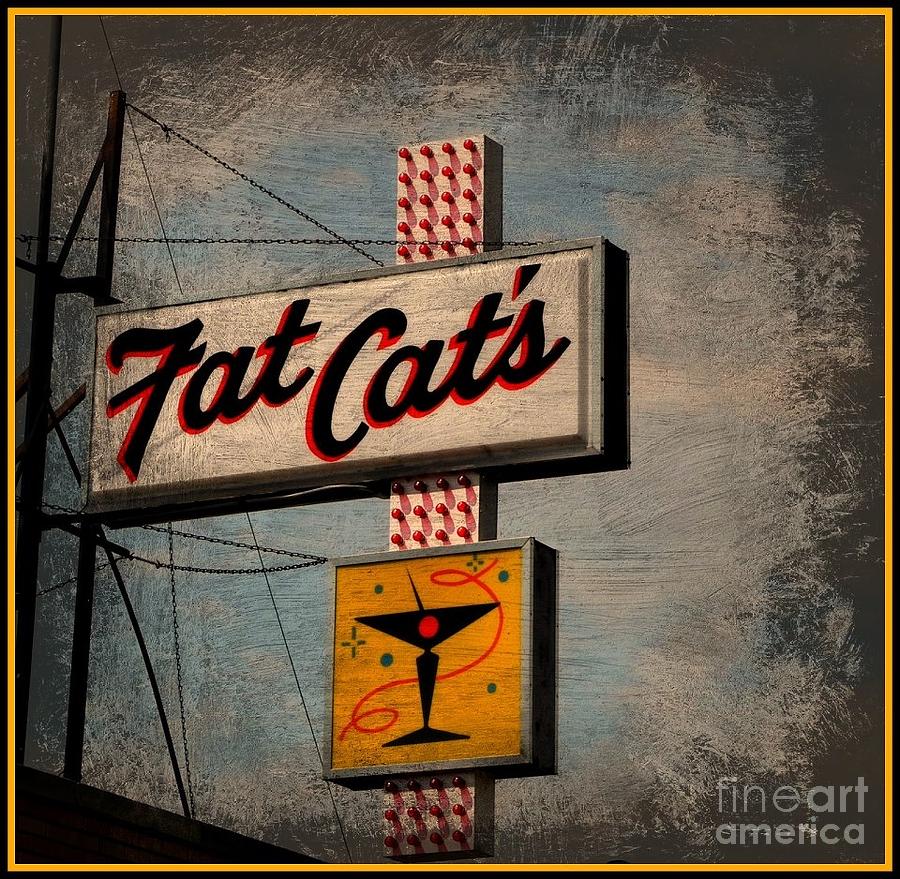 Vintage Photograph - Fat Cats Lounge by Beth Ferris Sale