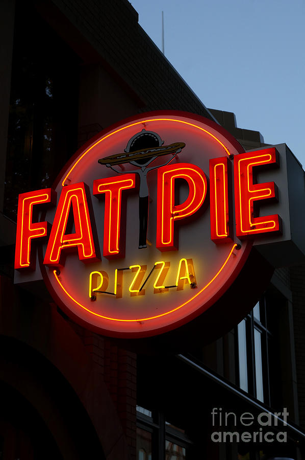 Fat Pie Pizza Sign Bellingham Photograph by John  Mitchell